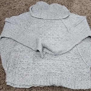 Soft light gray sweatshirt.